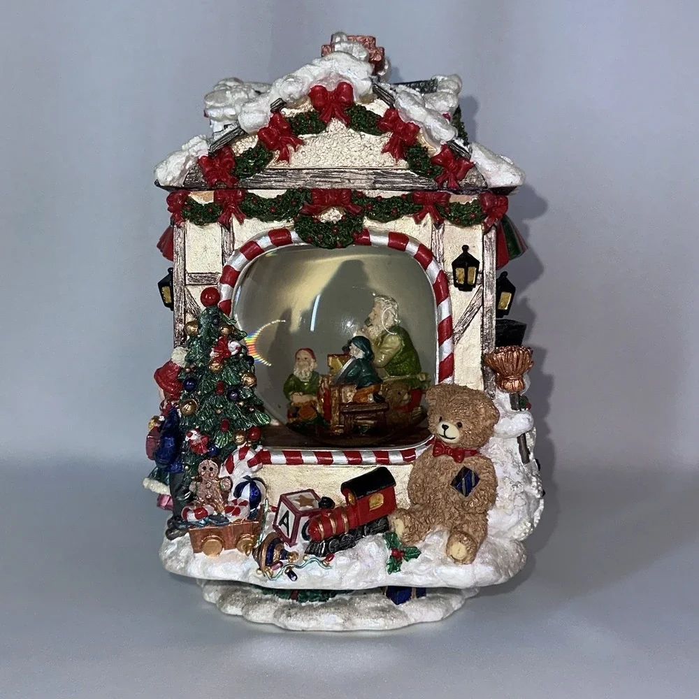 Christopher Radko Musical Rotating Toyland Santa Toy‎ Shop Snow Globe Christmas